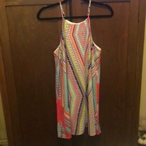 Silver gate short dress flowy lined size small